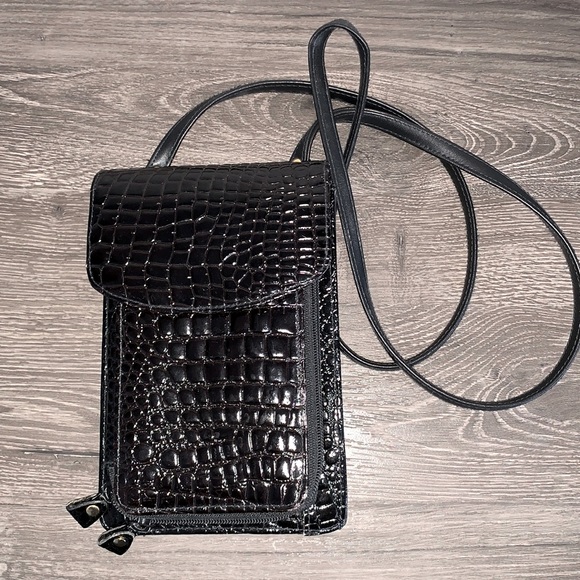 Vintage Leather Snakeskin Crossbody Bag - Picture 1 of 6